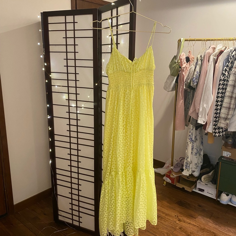 Urban Outfitters Reina yellow Flowy floral dress